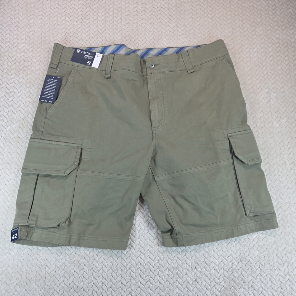 Cremieux Madison Relaxed Fit Cargo Shorts Mens 42 Antique Green S55HX461 NWT